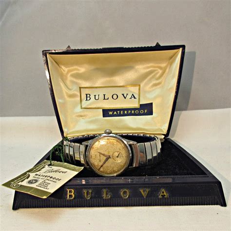 vintage bulova case with metal trim box|bulova watch company.